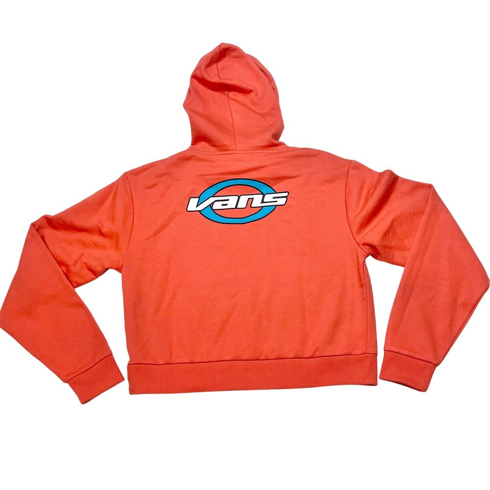 Vans Off The Wall Classic Hoodie Pullover Women Small Orange Sweater Sweatshirt